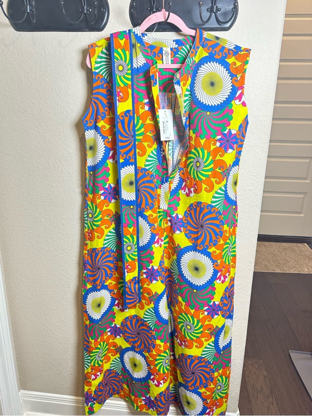 Uncle Frank Multicolor Sleveless Floral Jumpsuit with Green & Yellow Accents